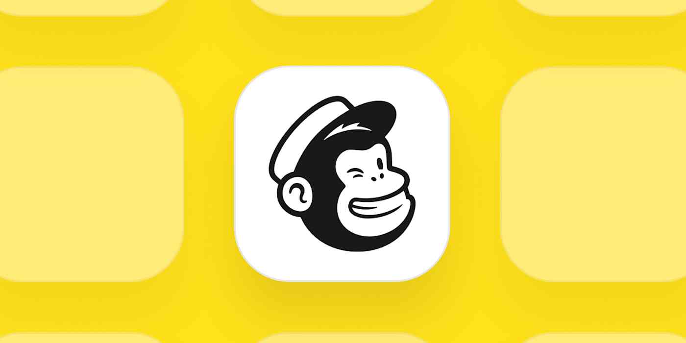 Hero image for app of the day with the Mailchimp logo on a yellow background