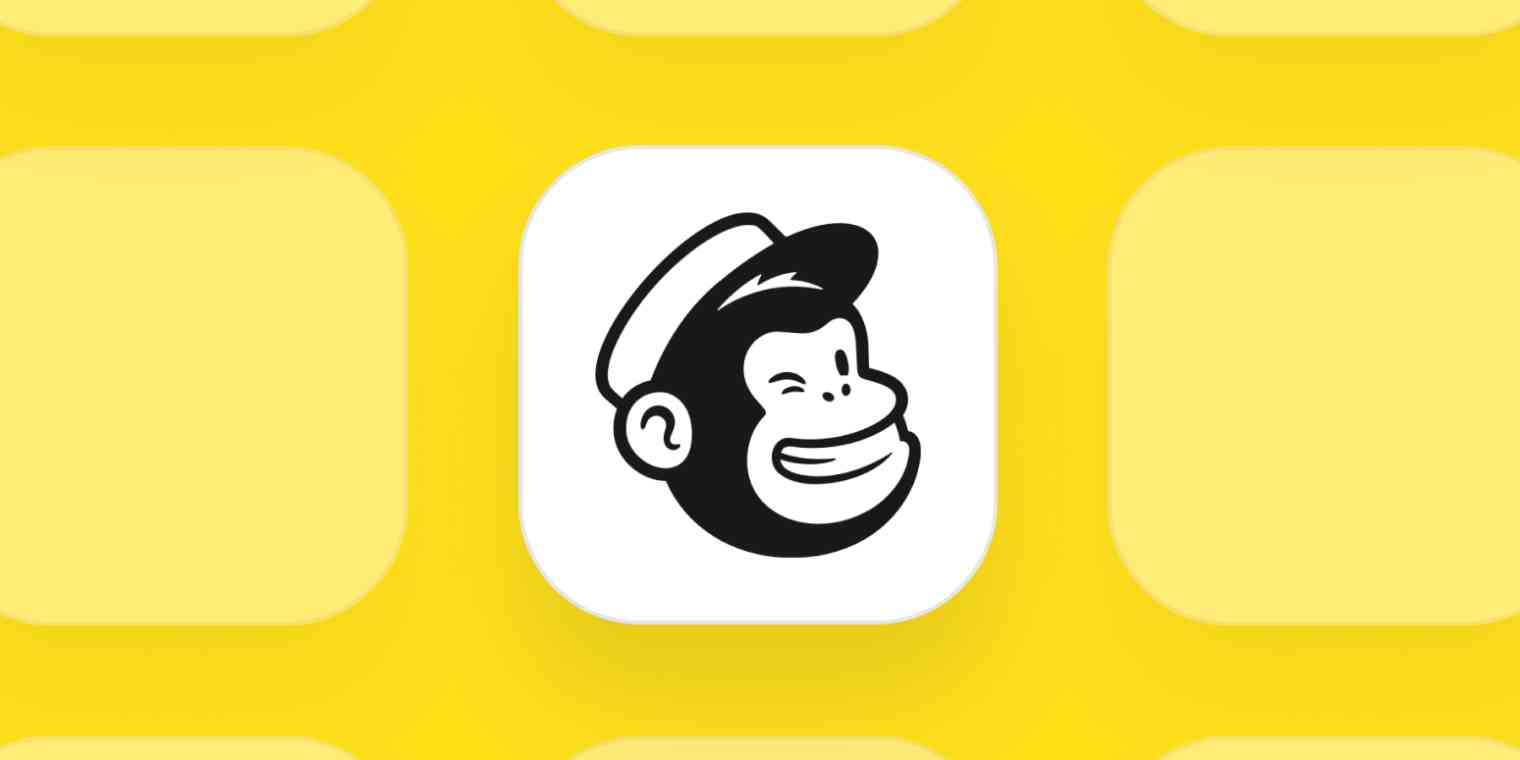Hero image for app of the day with the Mailchimp logo on a yellow background
