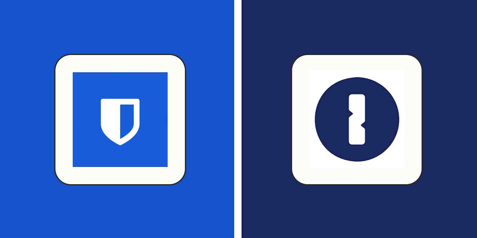 Hero image with the logos of Bitwarden and 1Password