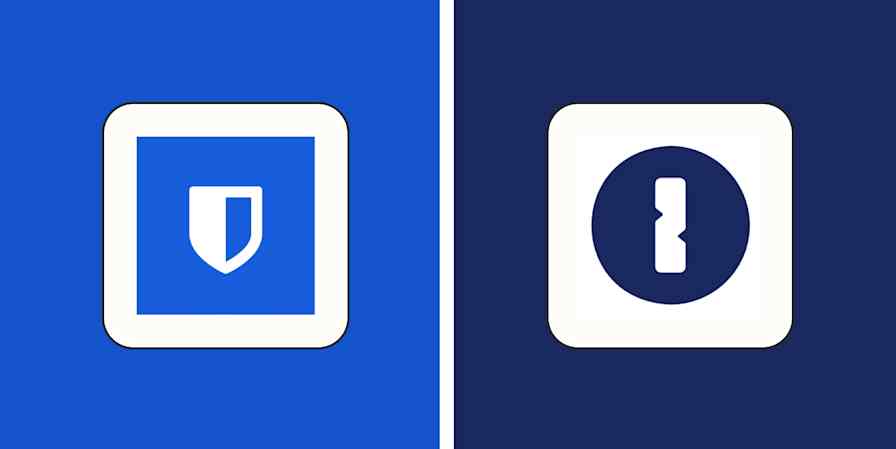 Hero image with the logos of Bitwarden and 1Password