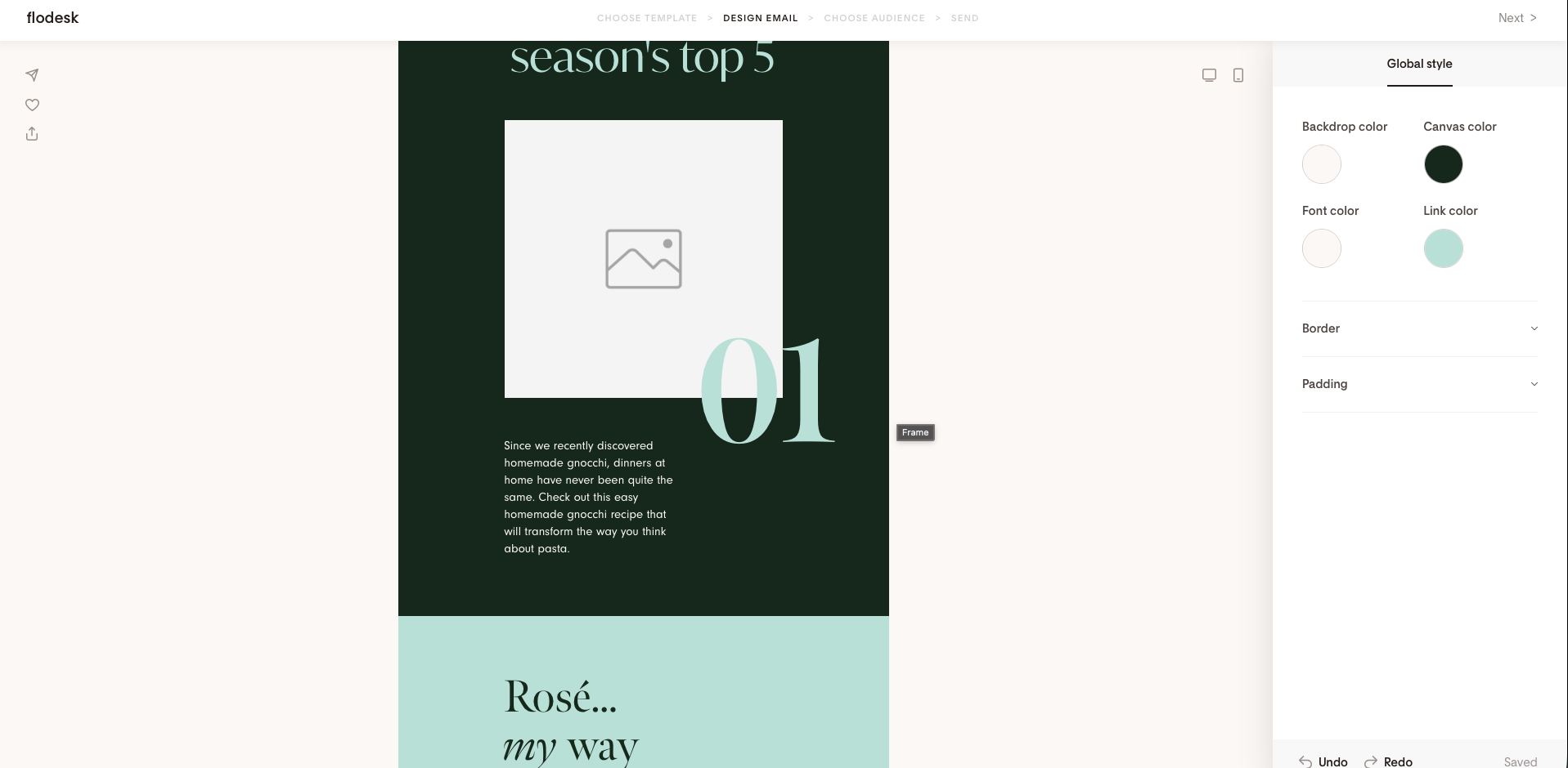 Flodesk, our pick for the best email newsletter software with flat rate pricing