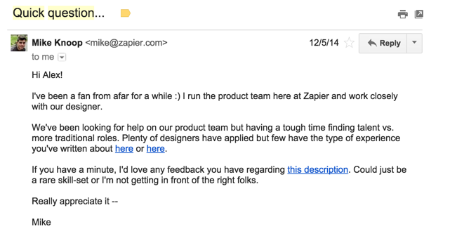 referral email