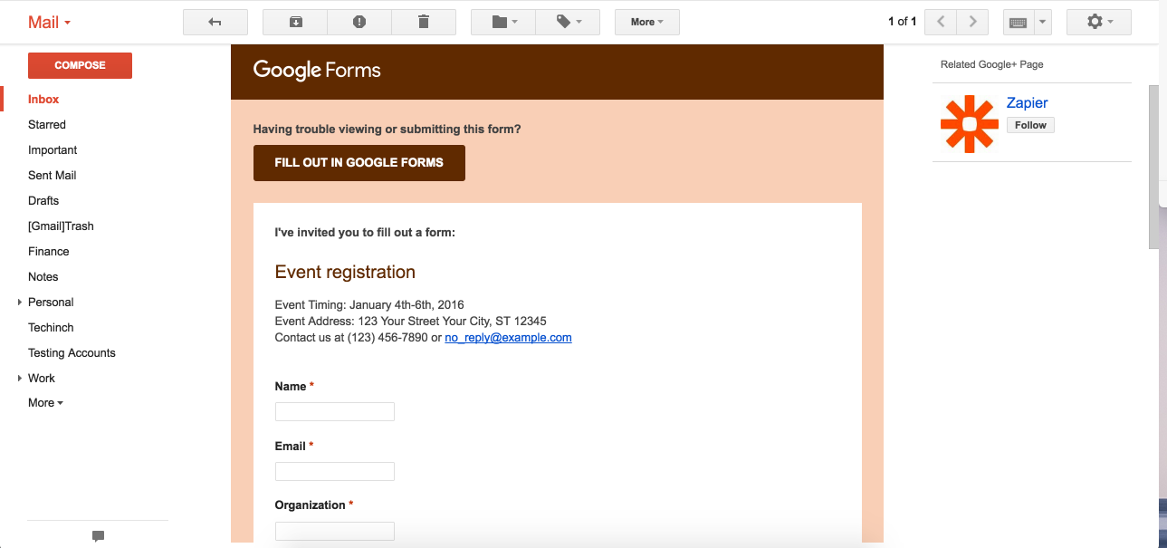 Google Doc Forms