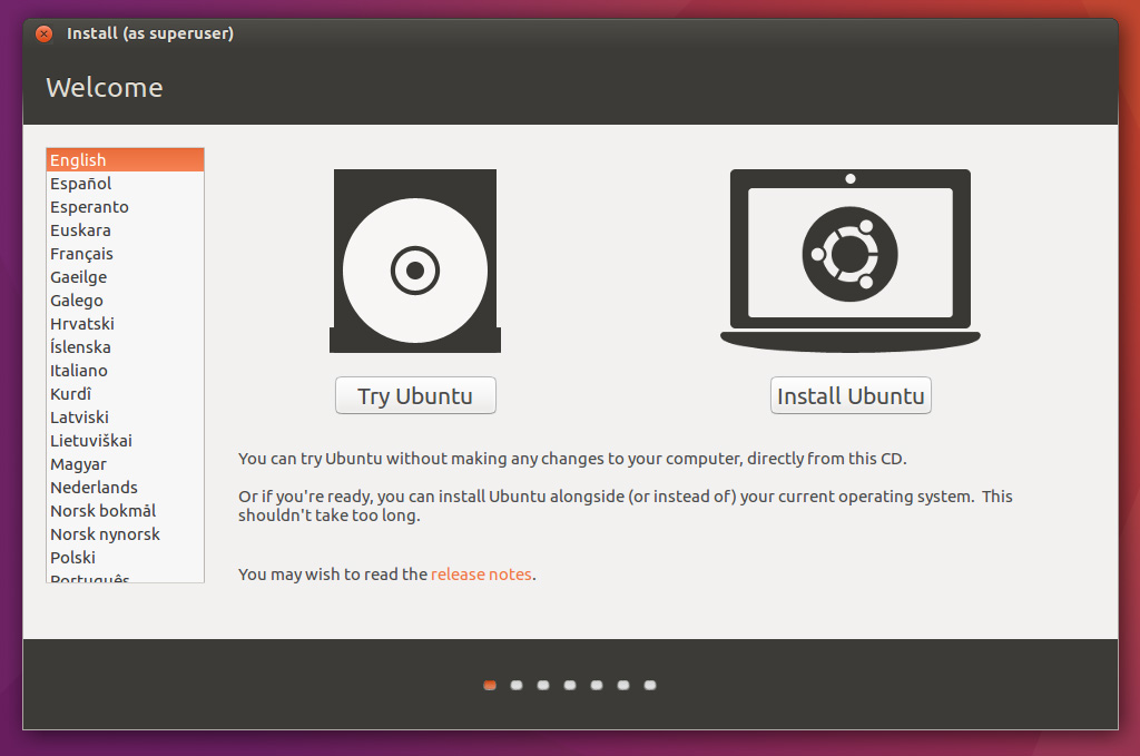 Ubuntu installation options