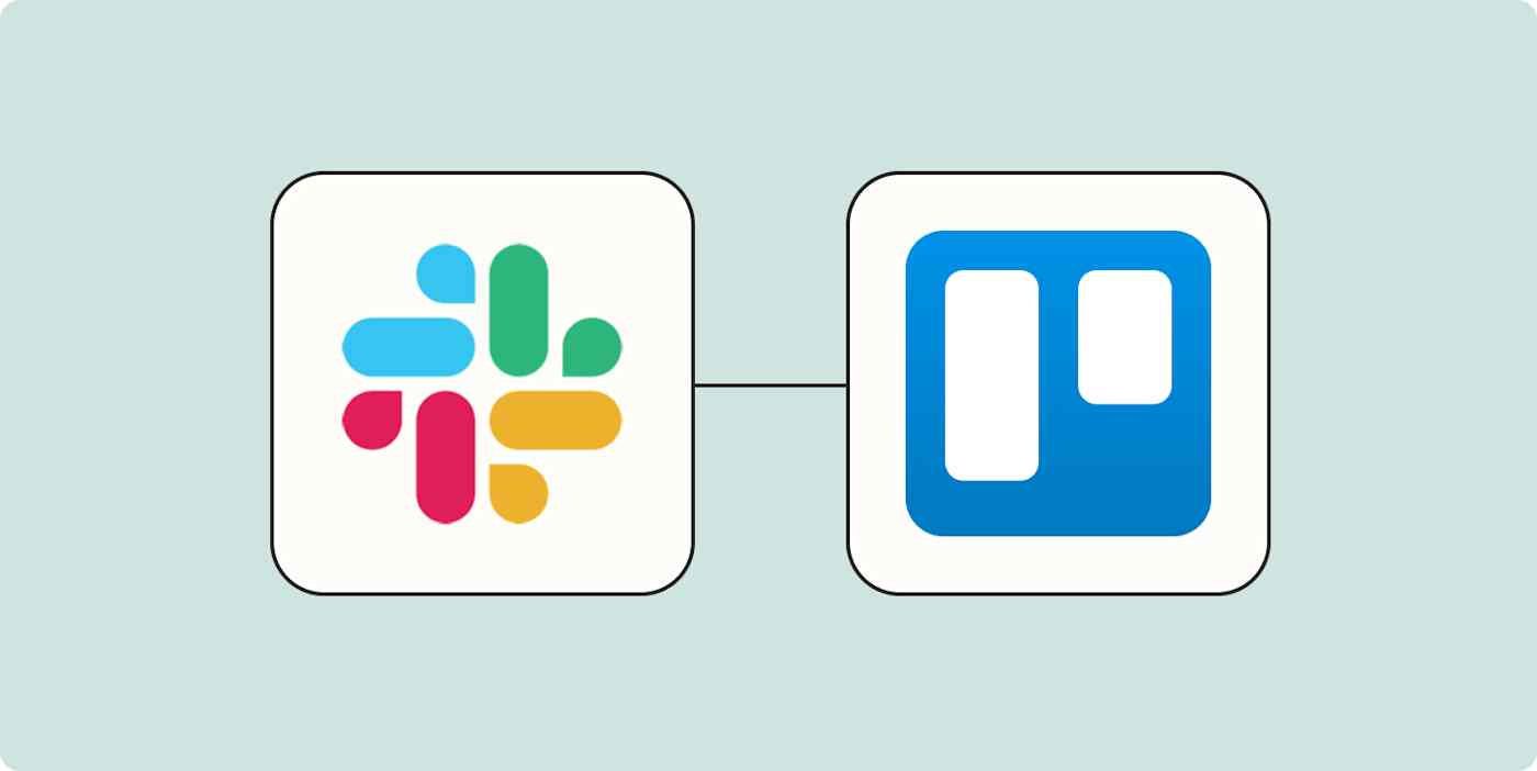 Hero image with the Slack and Trello logos