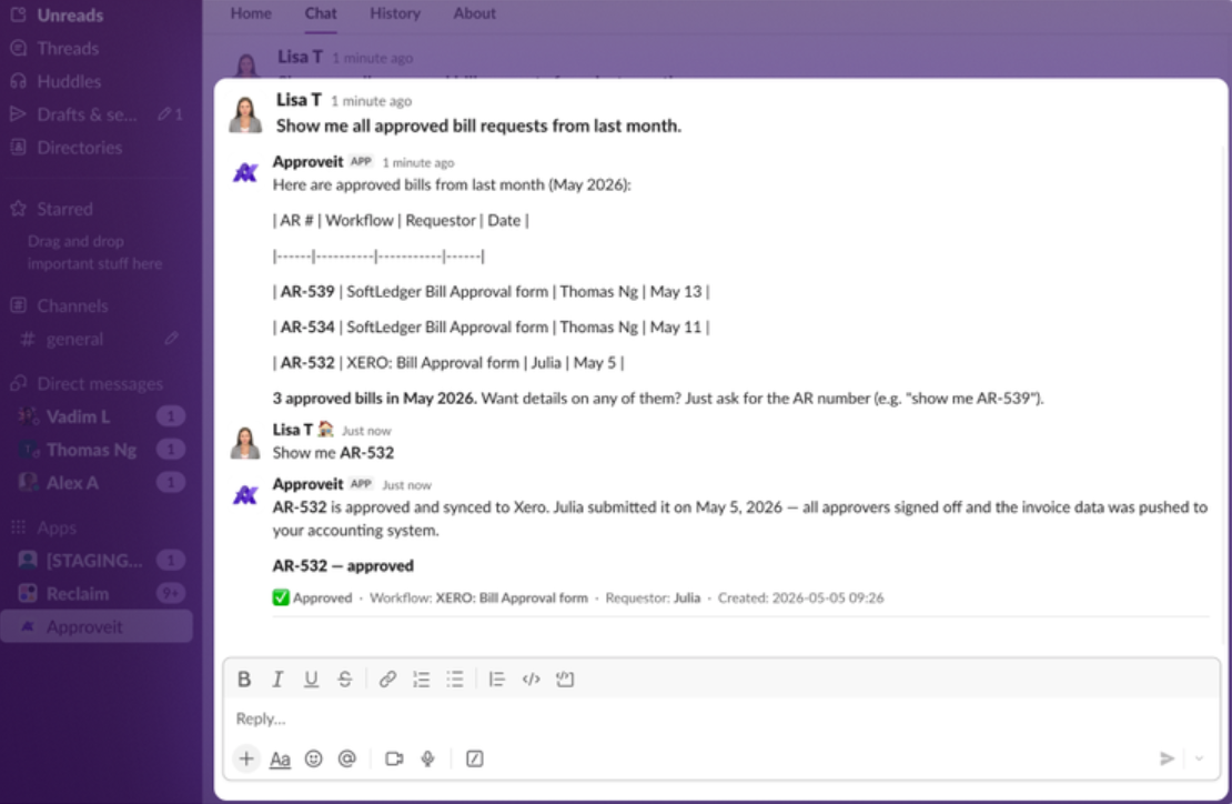 The Approveit Slack app
