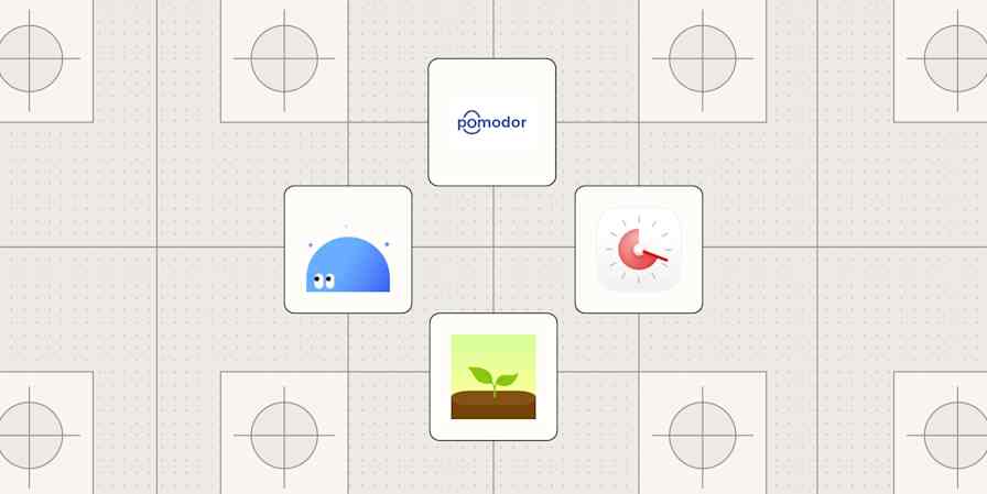 Hero image of the logos of the best Pomodoro apps