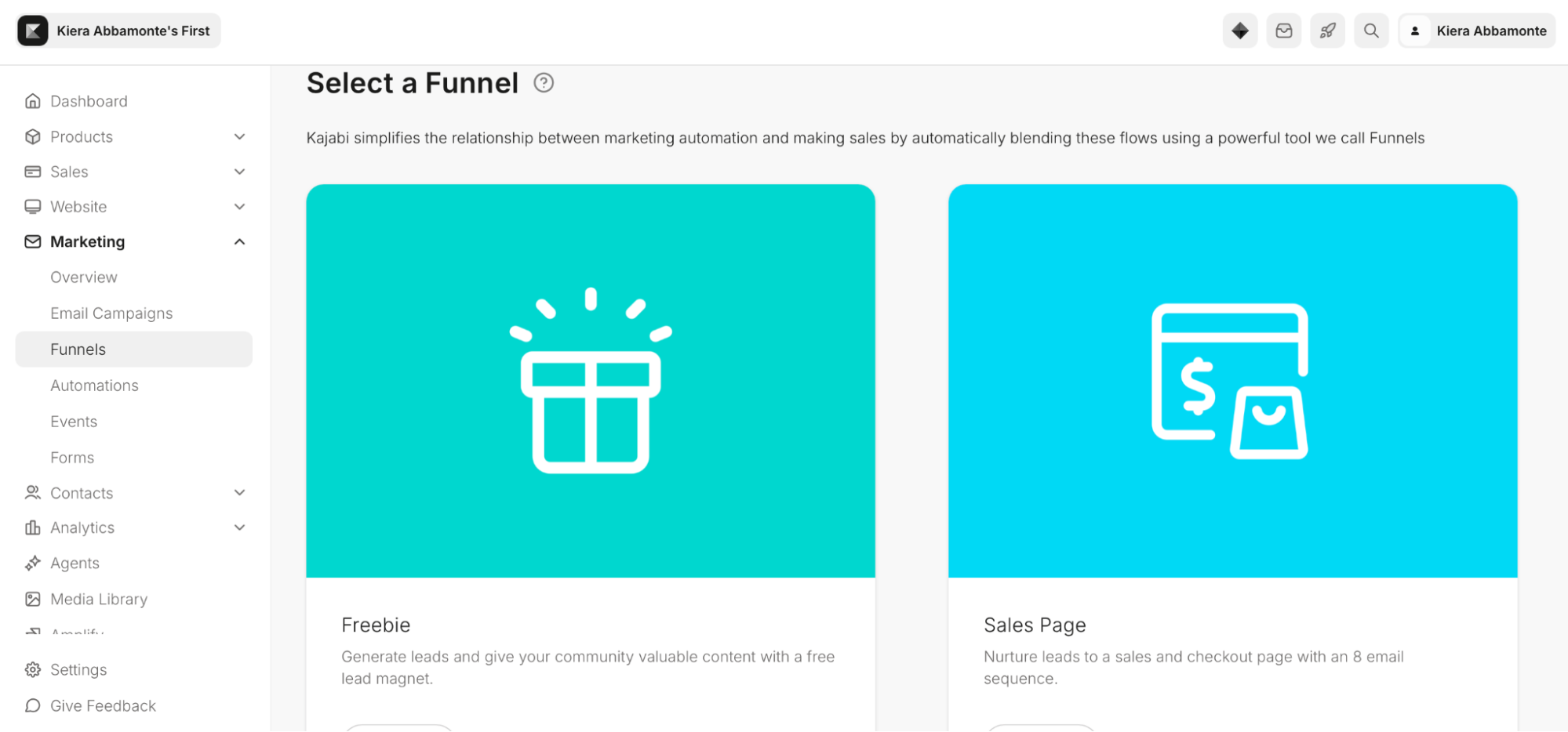 Kajabi, our pick for the best online course creation software for when courses are your business