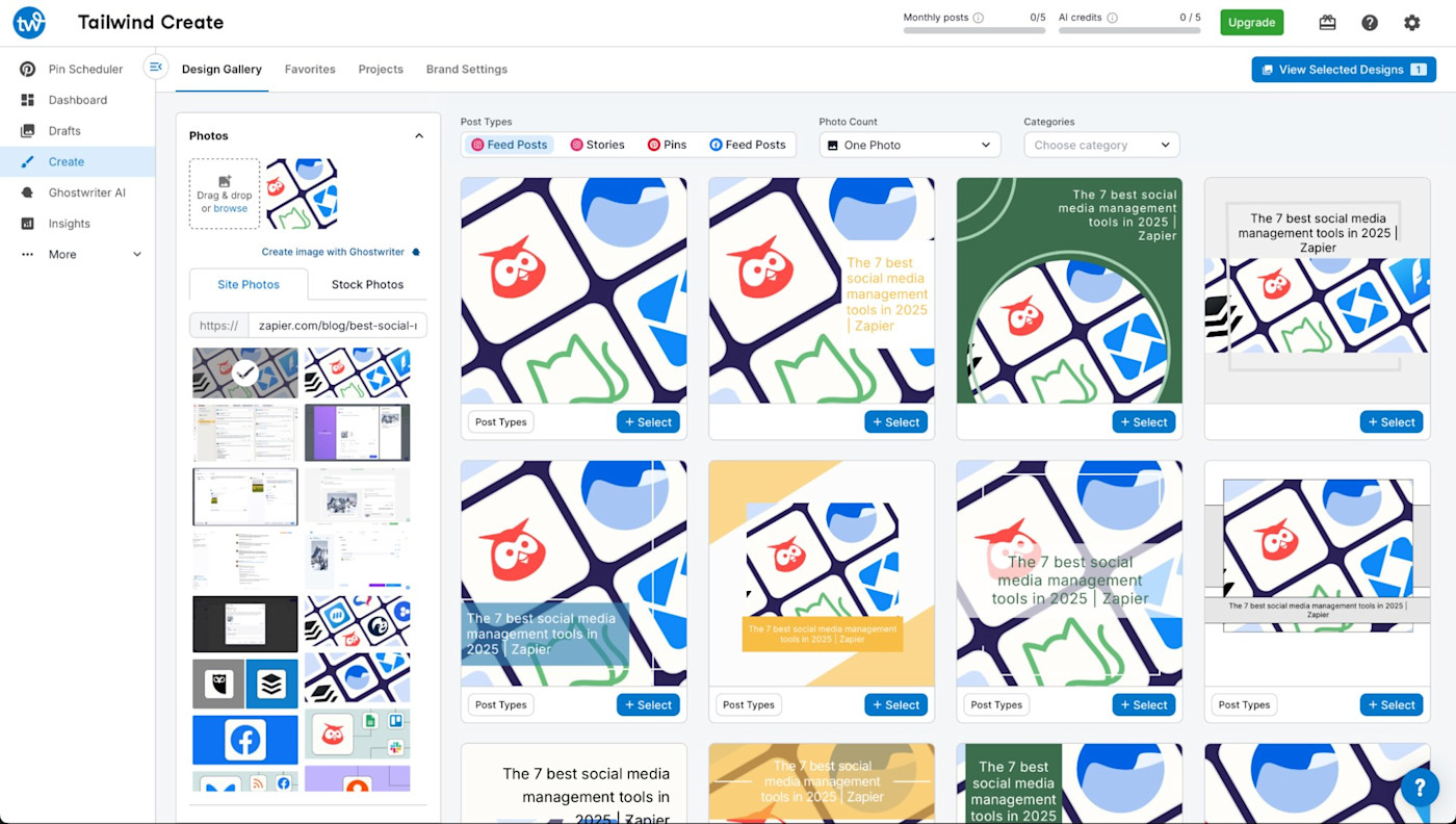 Tailwind, our pick for the best Instagram scheduling app for scheduling great looking posts