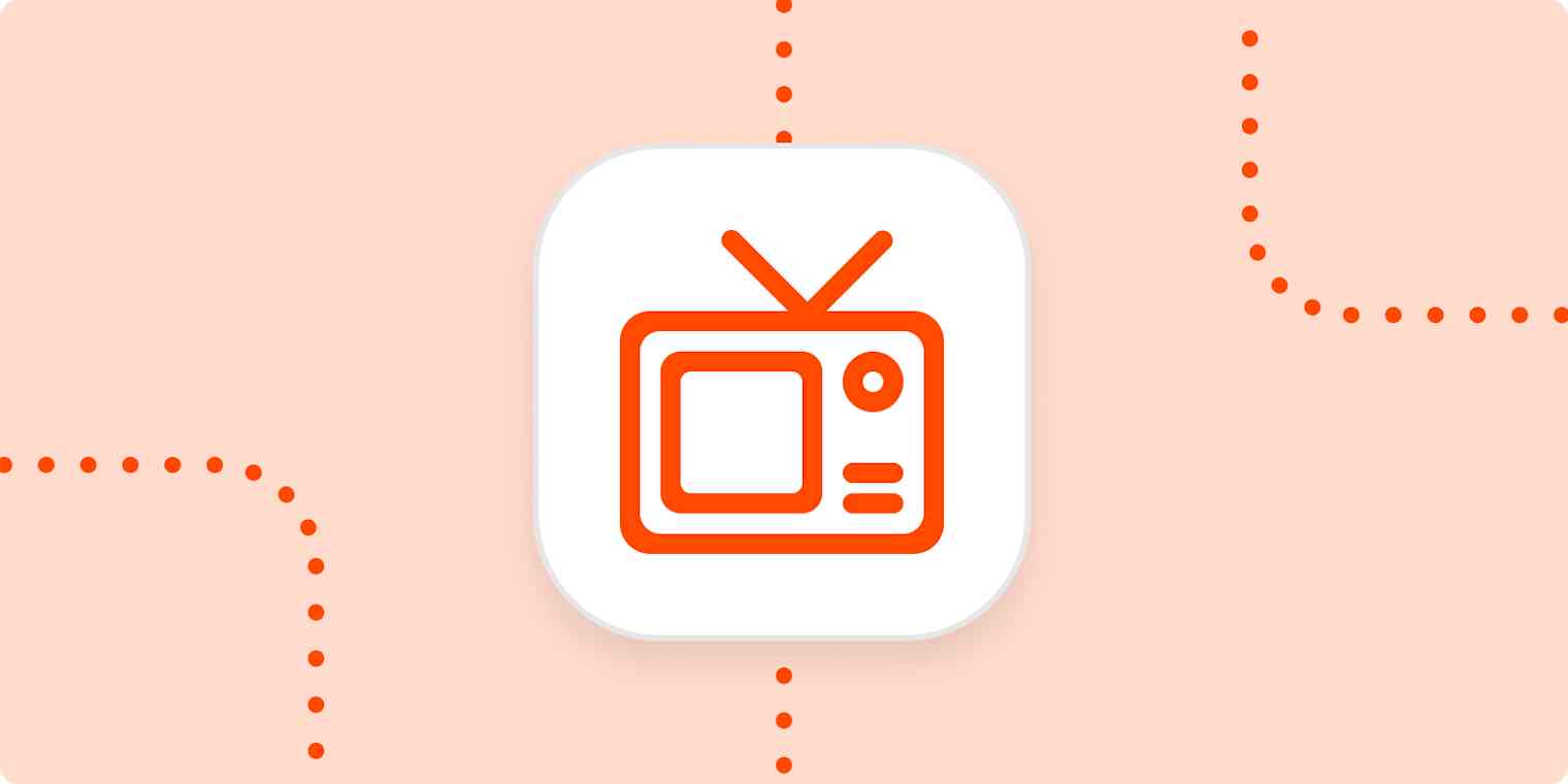 Hero image with an icon of a television