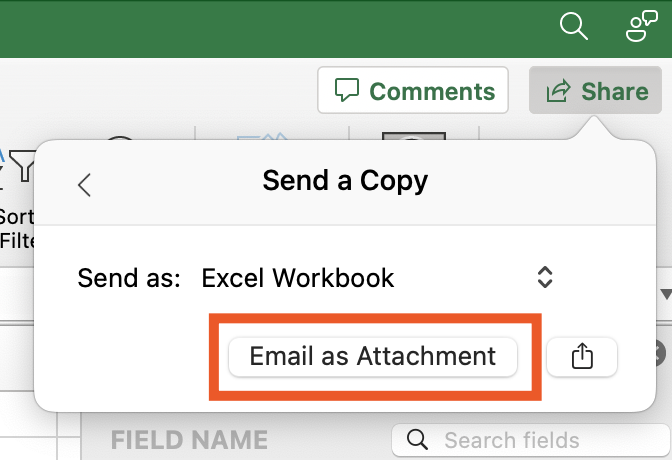 How to add an Excel workbook as an email attachment directly from the Excel desktop app.