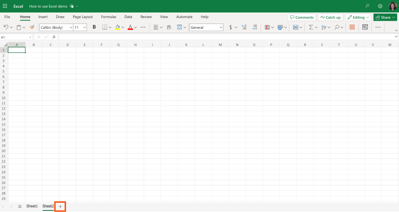 How to add a spreadsheet to an Excel workbook.