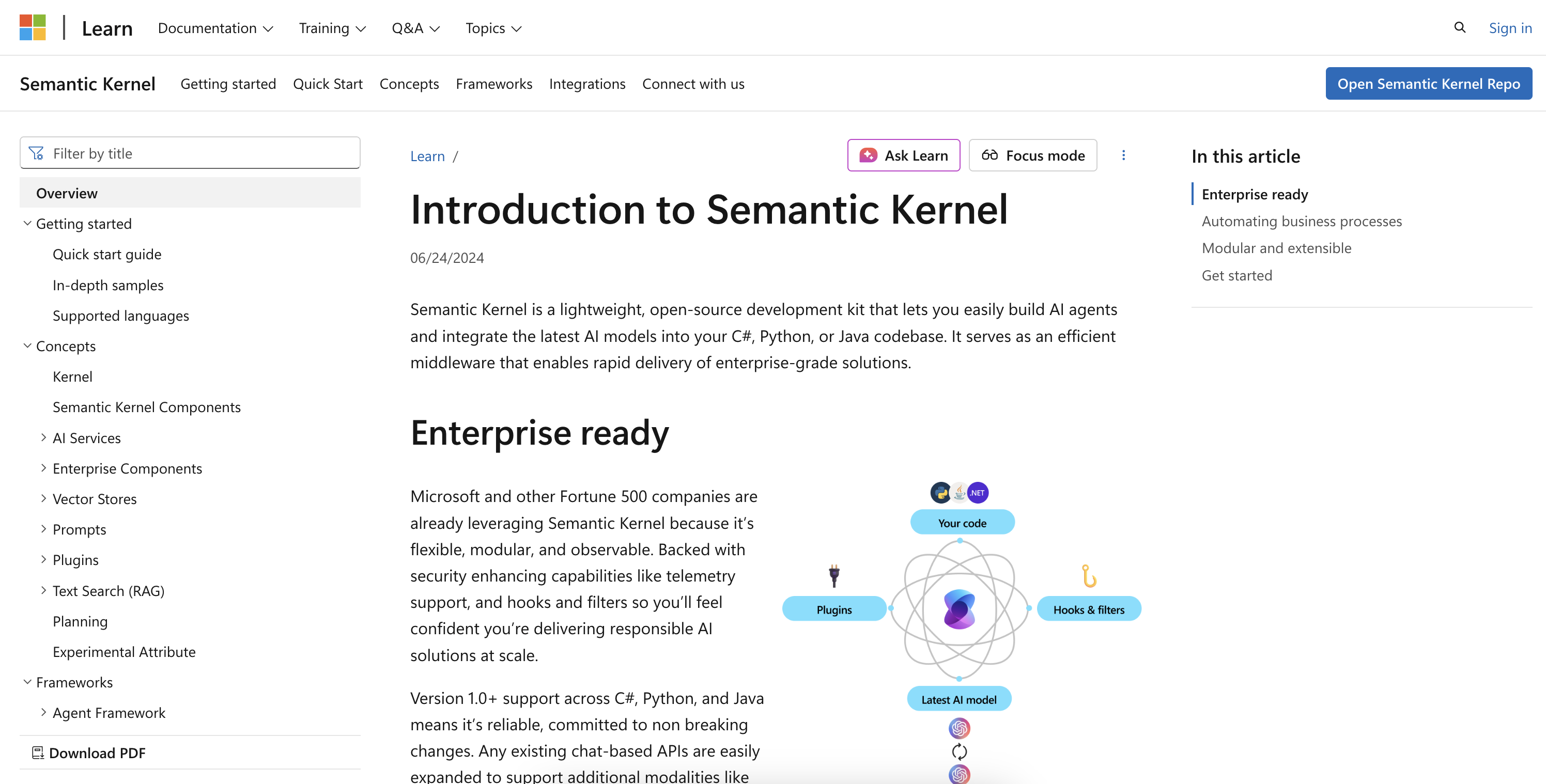 Microsoft Semantic Kernel, our pick for the best LangChain alternative for coding flexibility