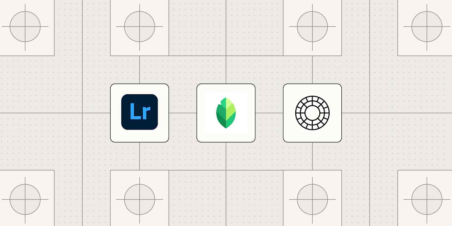 A hero image with the logos of the best photo editing apps for iPhone and Android