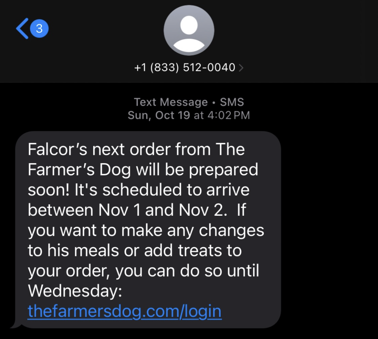 A marketing campaign example from Farmer's Dog.