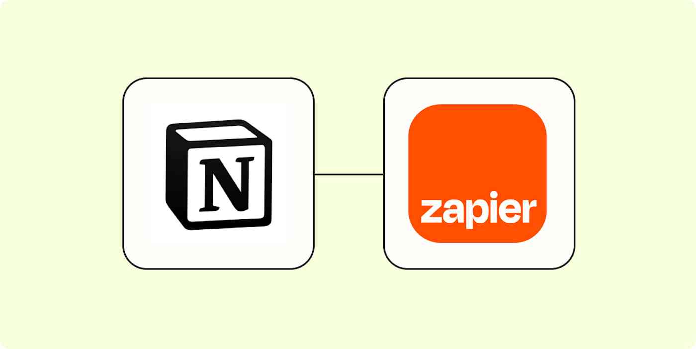 The logos for Notion and Zapier