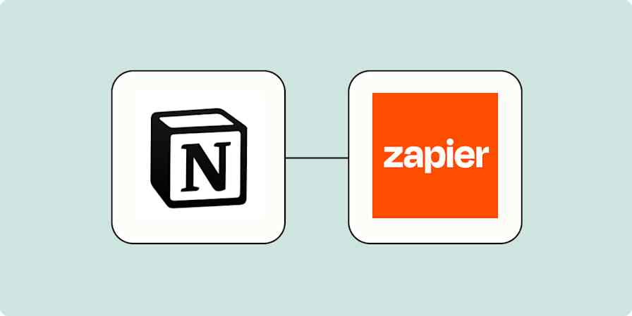 The logos for Notion and Zapier