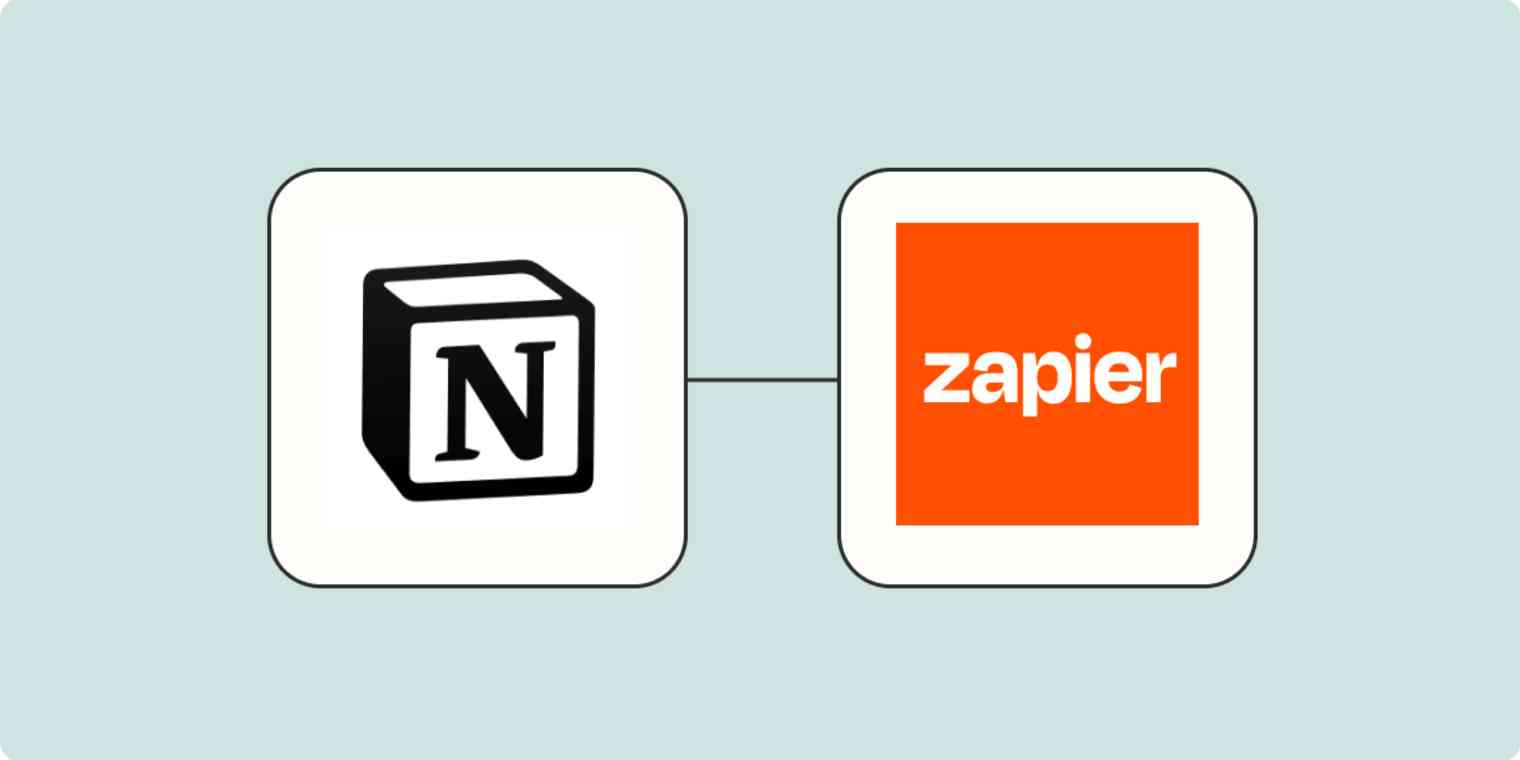 The logos for Notion and Zapier