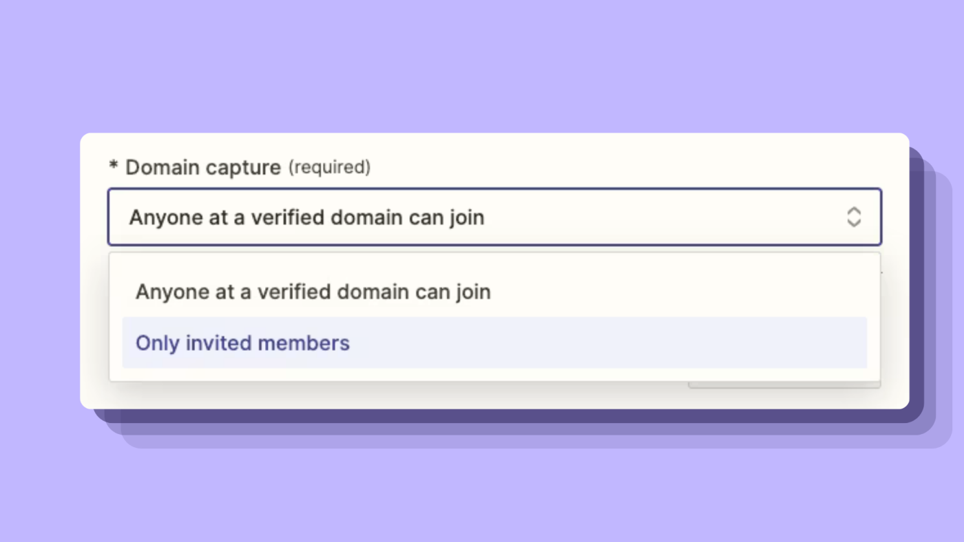 Turn on domain capture within the settings of your enterprise Zapier account.