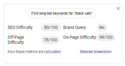 The find long-tail keywords button in Keywords Everywhere