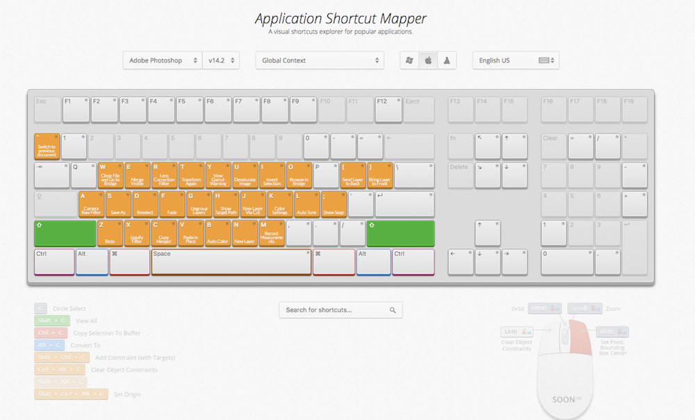 sketchup free windows keyboard shortcuts