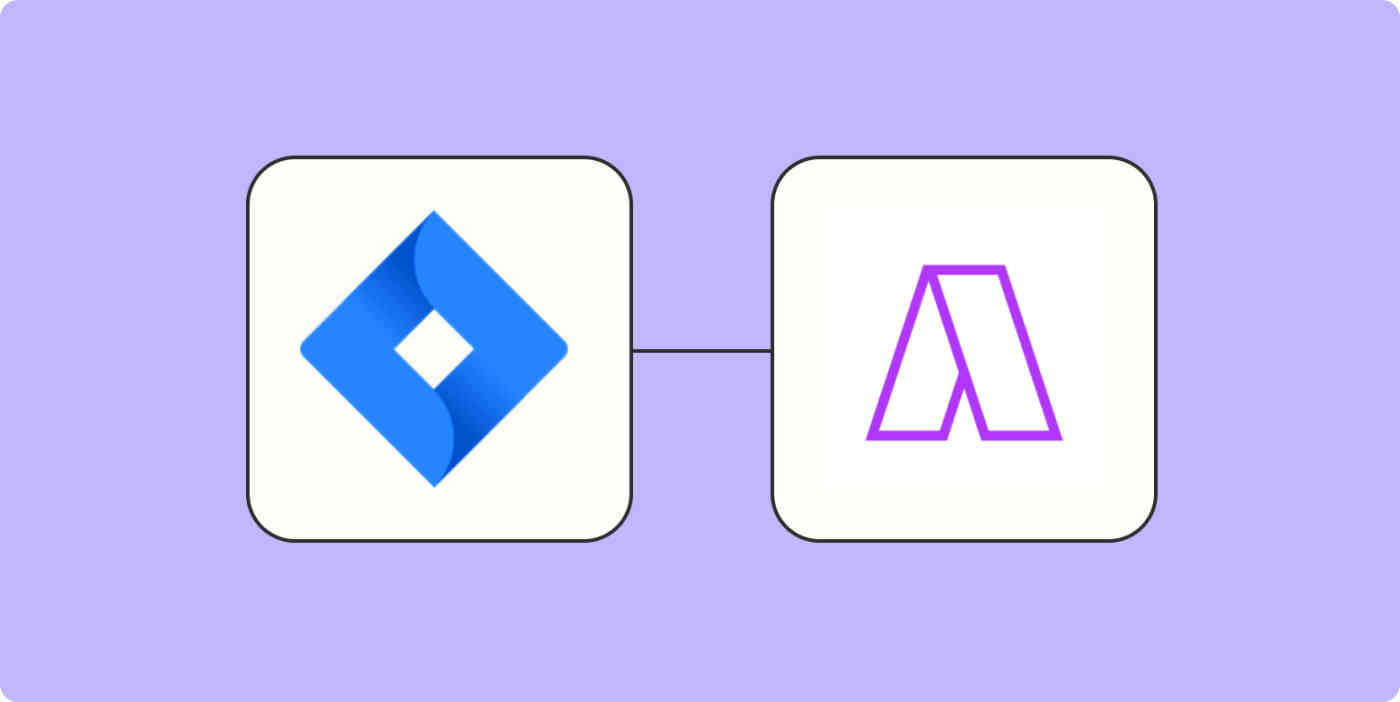 The Jira app logo connected to the Akiflow app logo on a light purple background.