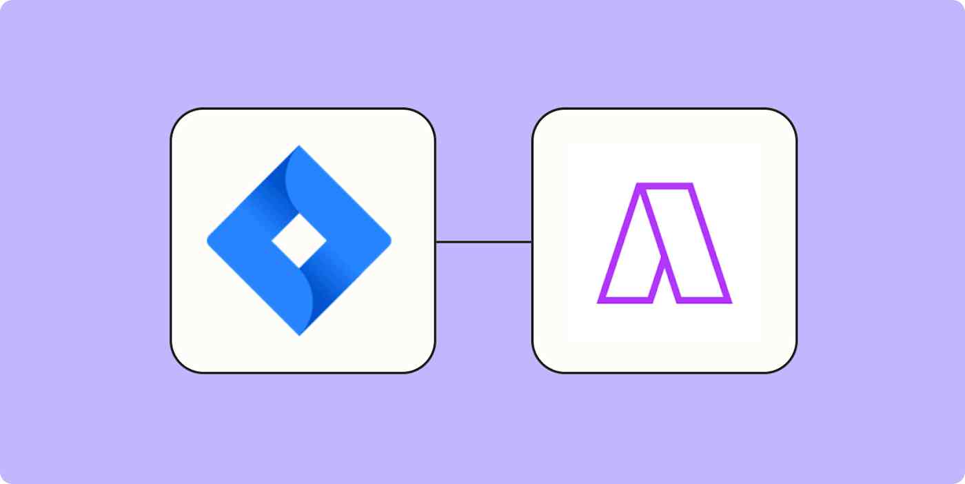 The Jira app logo connected to the Akiflow app logo on a light purple background.