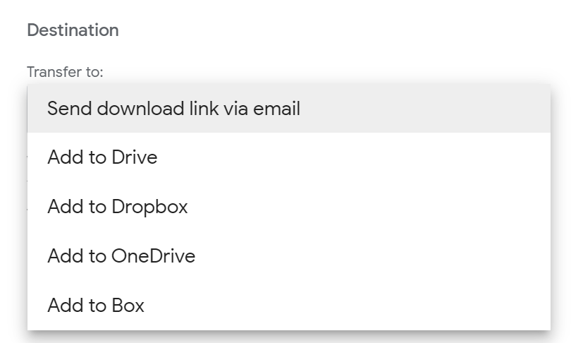 Selecting the destination for your YouTube download