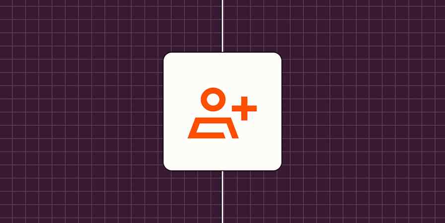Hero image with an icon representing a sale or a lead