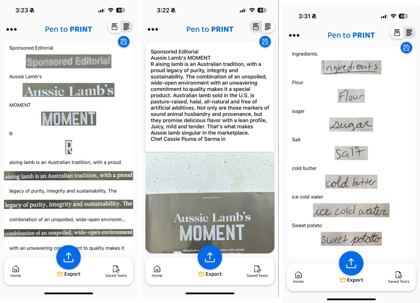 Pen to Print, our pick for the best handwriting OCR app