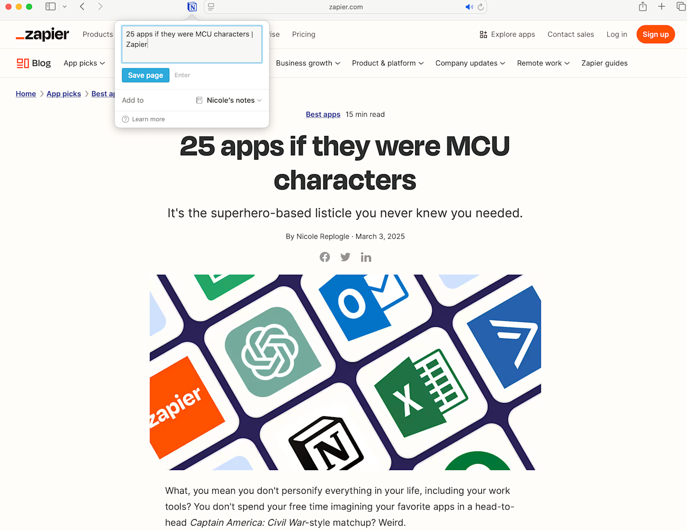 Notion, our pick for one of the best Pocket alternatives