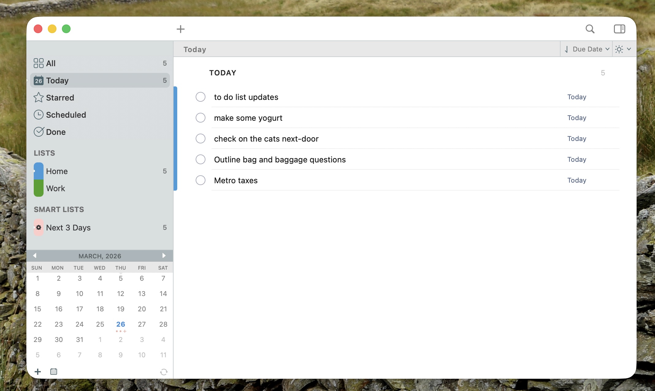 2Do, our pick for the best fully-customizable Mac to-do list app with multiple syncing options