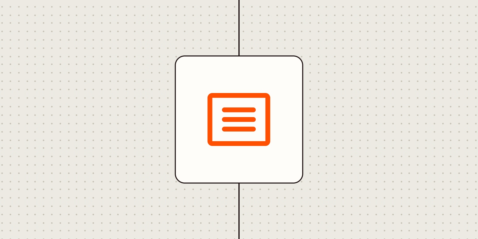 Hero image with an icon representing a newsletter