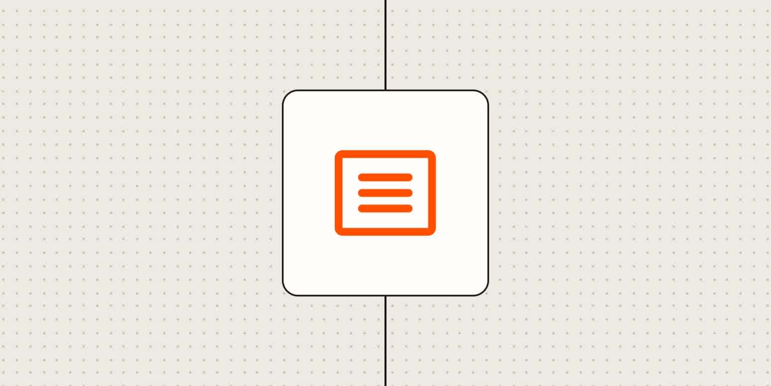 Hero image with an icon representing a newsletter