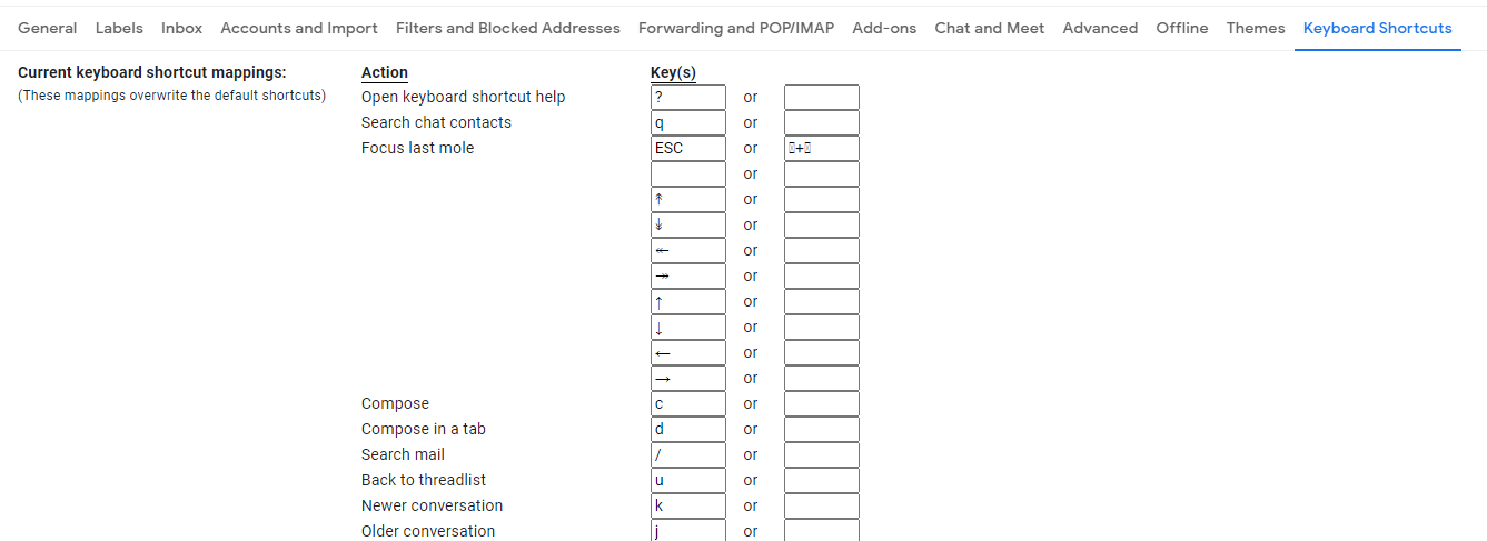 How to create a Gmail shortcut: customize Gmail shortcuts in the settings menu