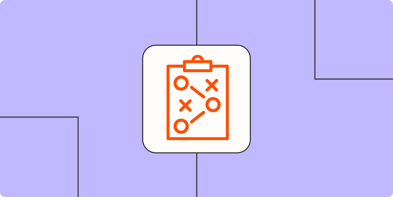 A hero image with an icon representing strategy and tactics