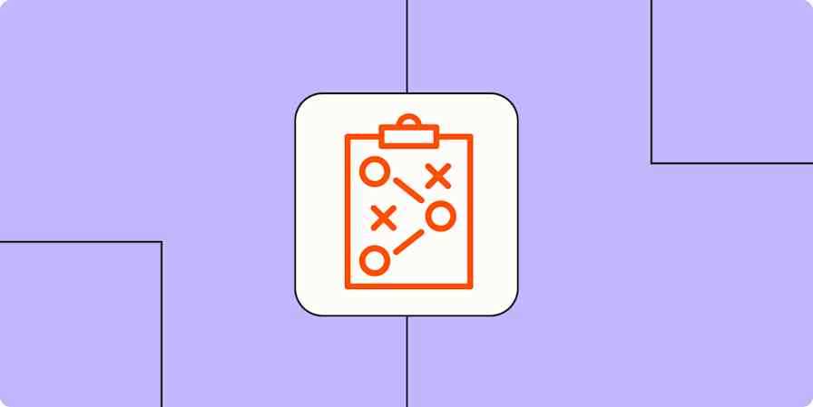 A hero image with an icon representing strategy and tactics