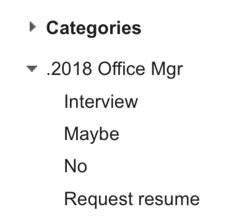 Inbox sidebar in Gmail