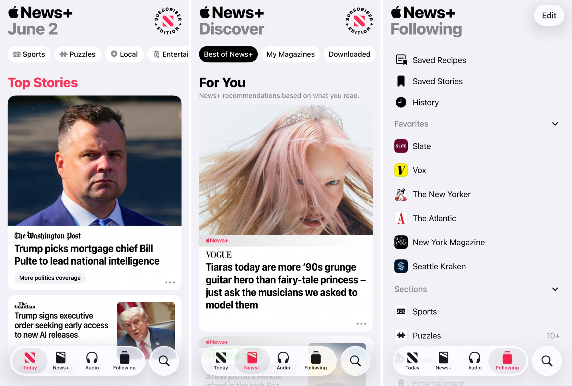 Apple News, our pick for the best news app for accessing paywalled content