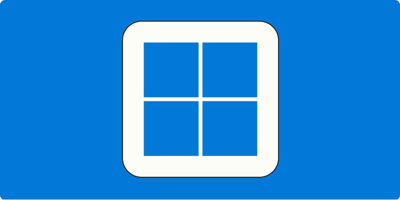 A hero image with the Windows logo