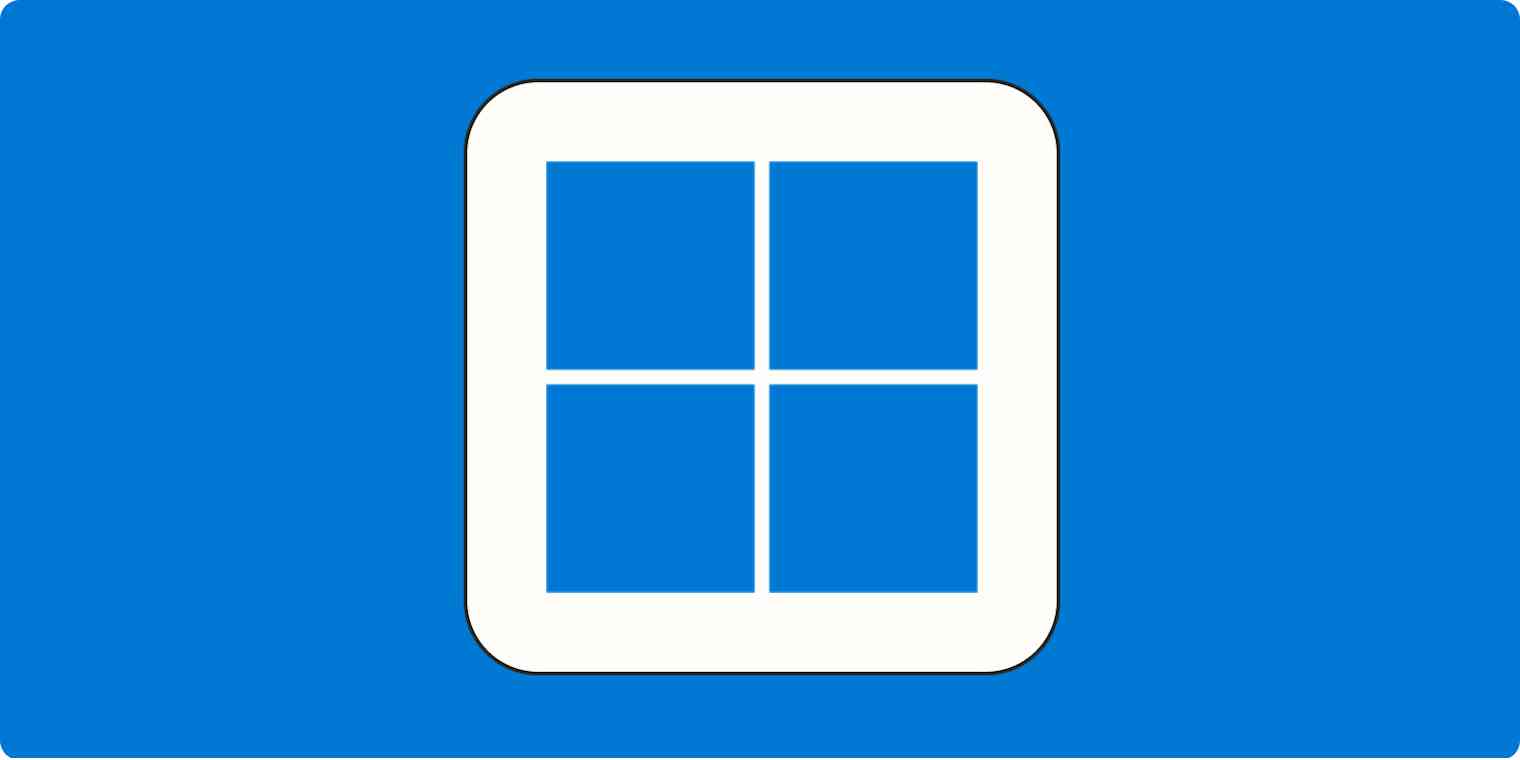 A hero image with the Windows logo