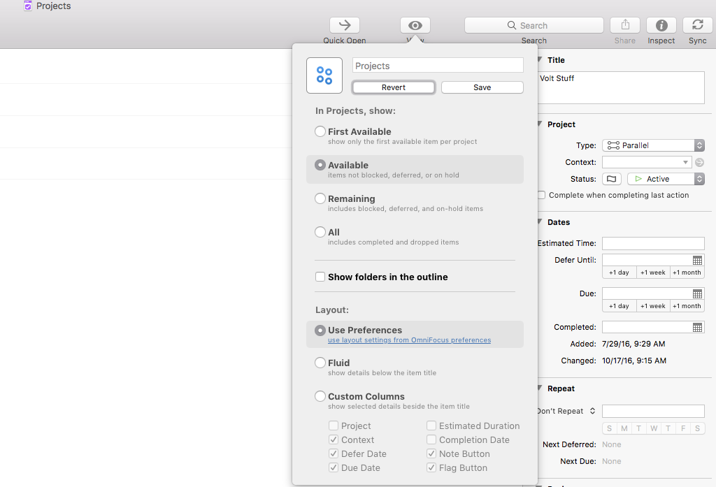 OmniFocus Defer and Due Dates
