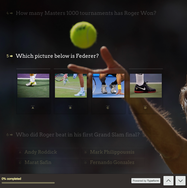 Typeform background image example