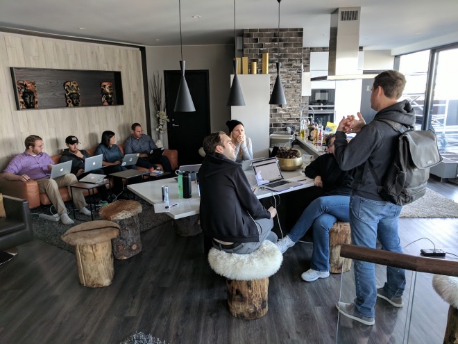 Customer.io bringing everyone together at one of their retreats.