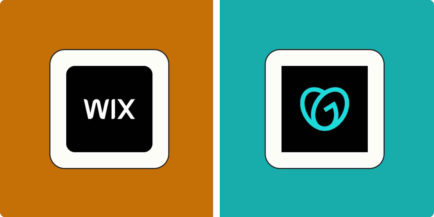 Hero image with the logos of Wix and GoDaddy