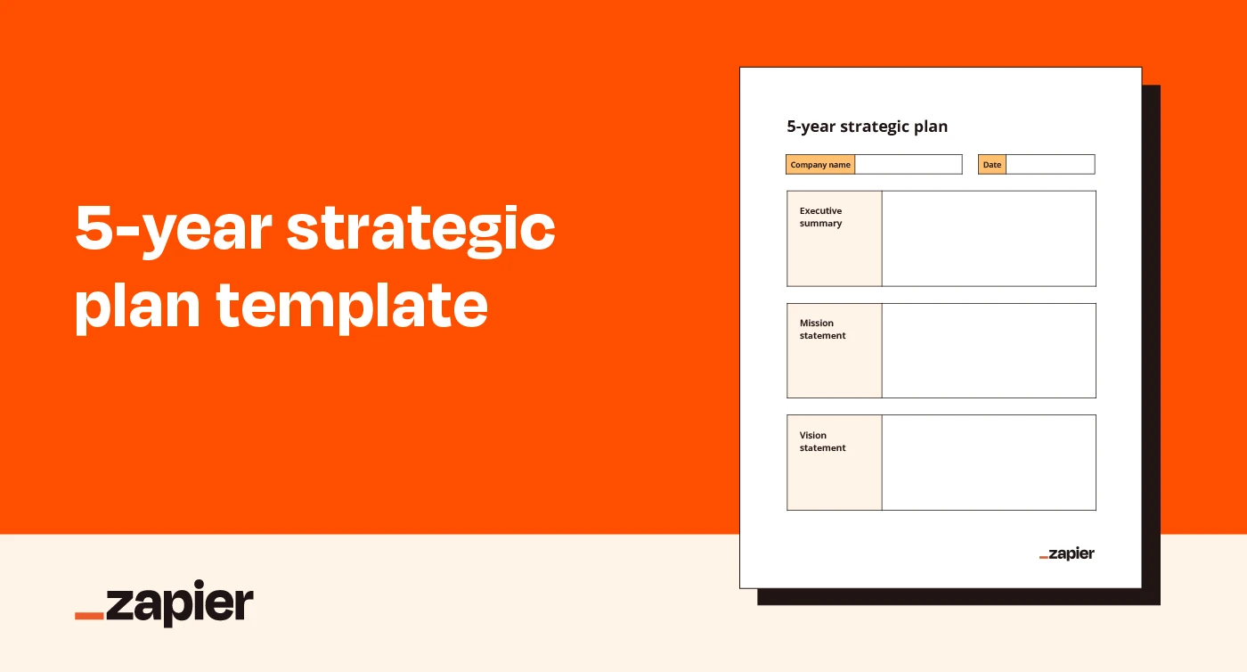 Image of a 5-year strategic plan template