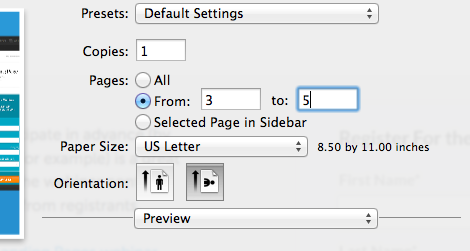 print specific pages