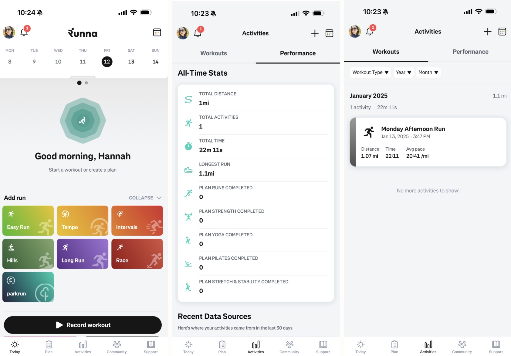 Runna, our pick for the best fitness app for race training