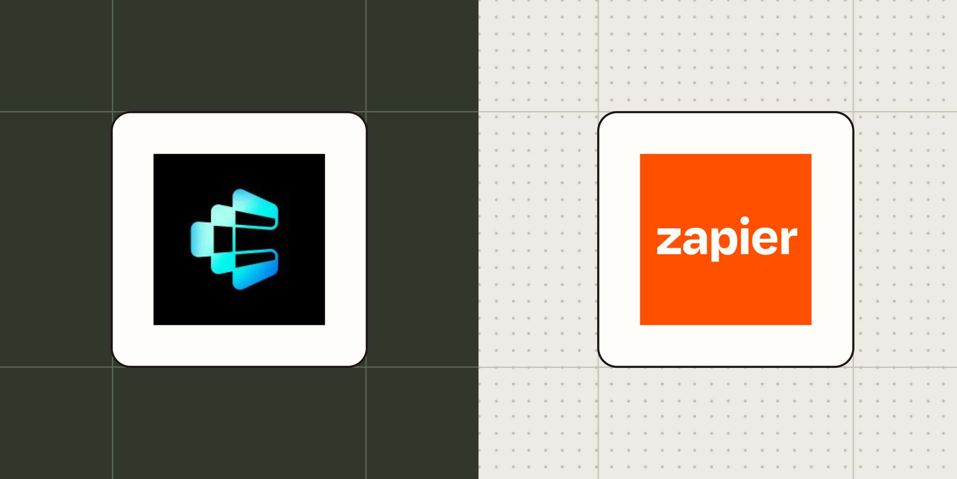 Hero image with the Composio and Zapier logos