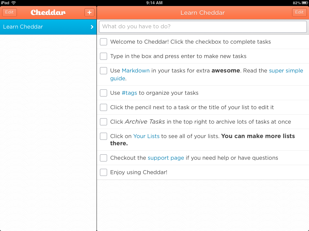 Cheddar app
